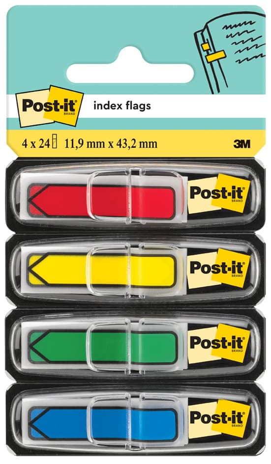 Post-It Haftmarker Index Pfeile, 11,9 X 43,2 Mm, 4-Farbig