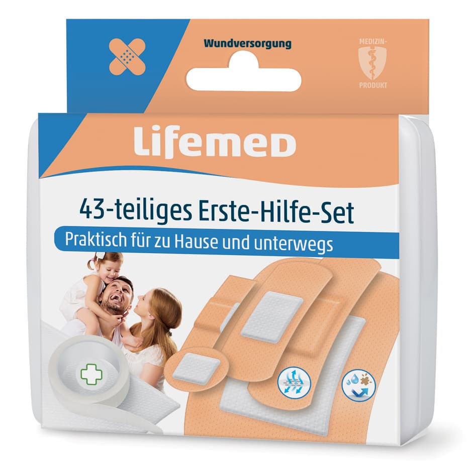 Lifemed Erste-Hilfe-Pflaster-Set, 43-Teilig