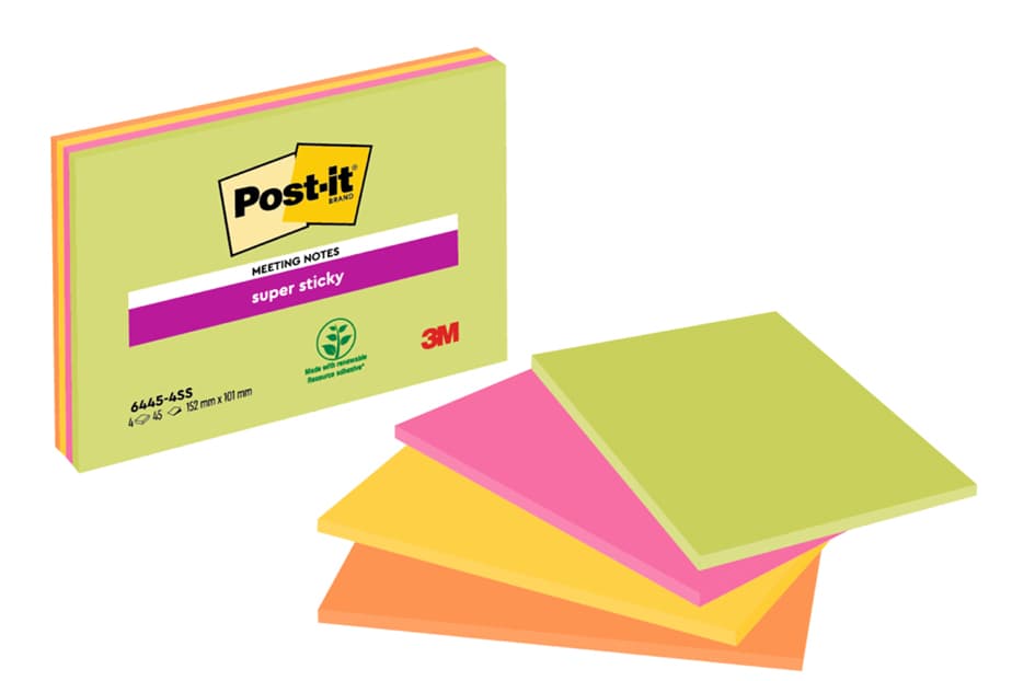 Post-It Haftnotizen Super Sticky Meeting Notes, 152 X 101 Mm