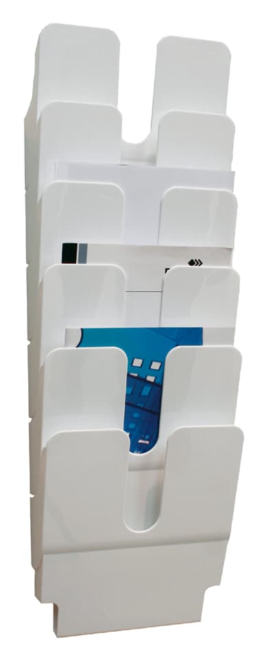 Durable Wand-Prospekthalter-Set , Flexiplus 6, , A4, 6 Fächer