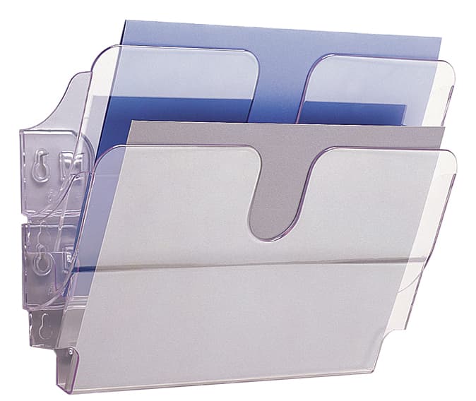 Durable Wand-Prospekthalter-Set , Flexiplus 2, , A4, 2 Fächer