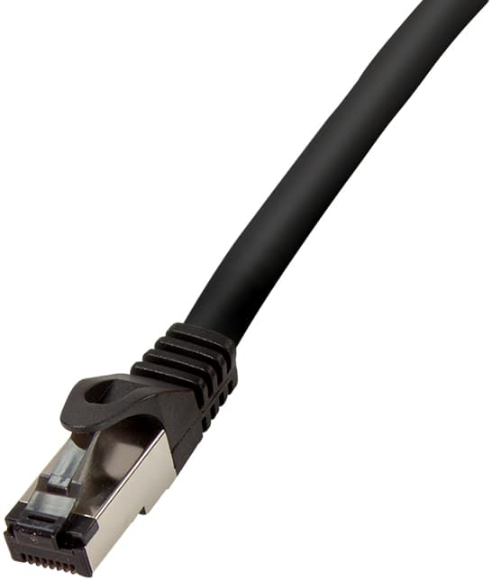 Logilink Premium Patchkabel, Kat. 8.1, S/Ftp, 1,0 M, Schwarz