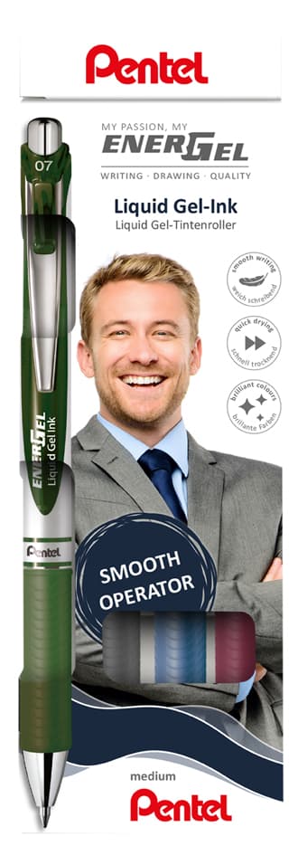 Pentel Gel-Tintenroller Energel Xmrt, 4er Set, Fancyfarben