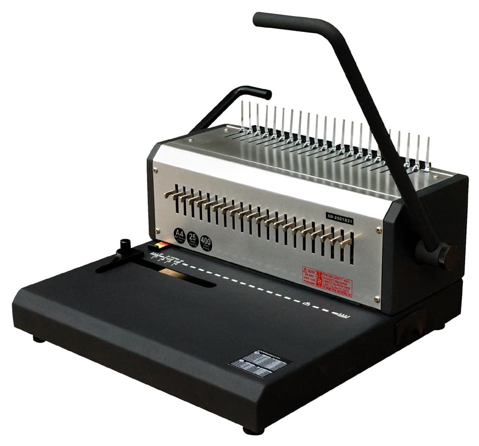 Pavo Plastikbindegerät Hd Comb Binder, Silber / Schwarz