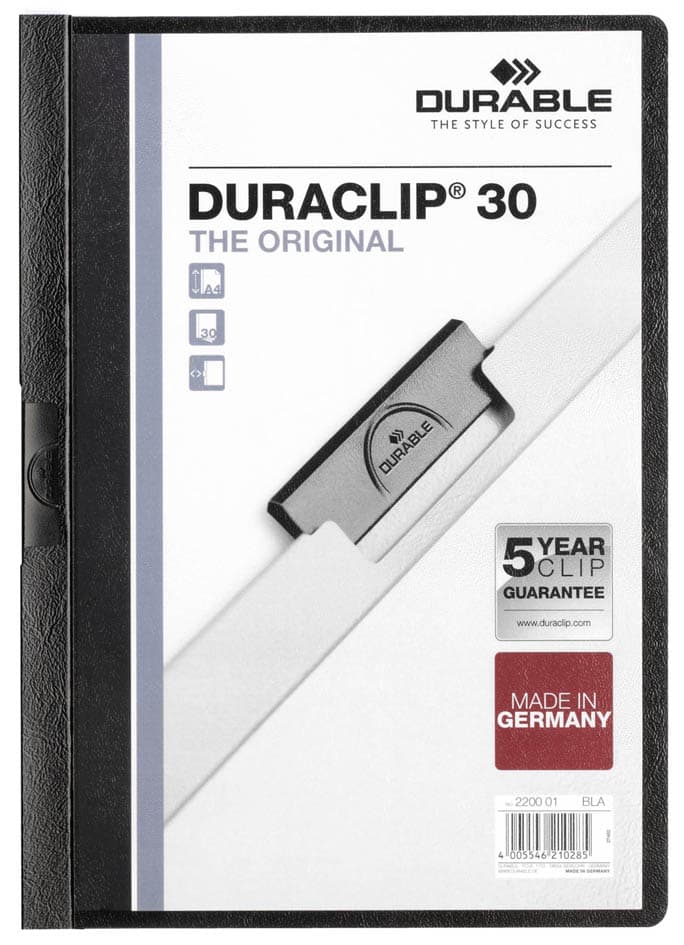 Durable Klemmhefter Duraclip Original 30, Din A4, Dunkelblau