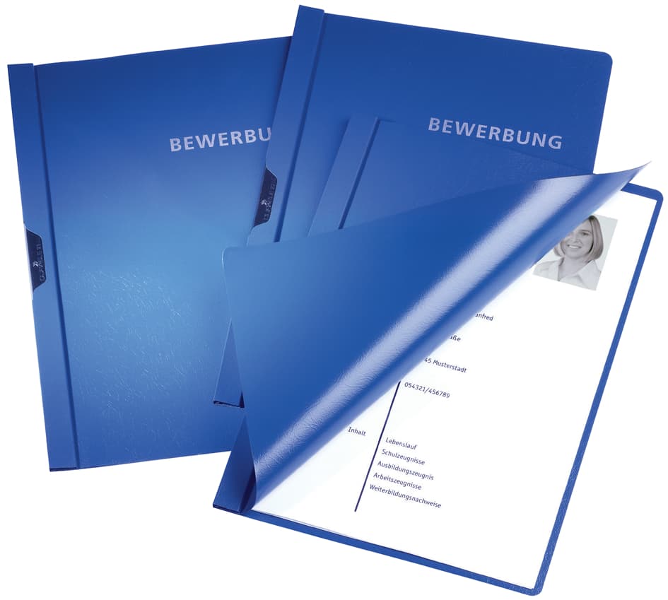 Durable Bewerbungsmappe, Din A4, Blau, Mit Clip