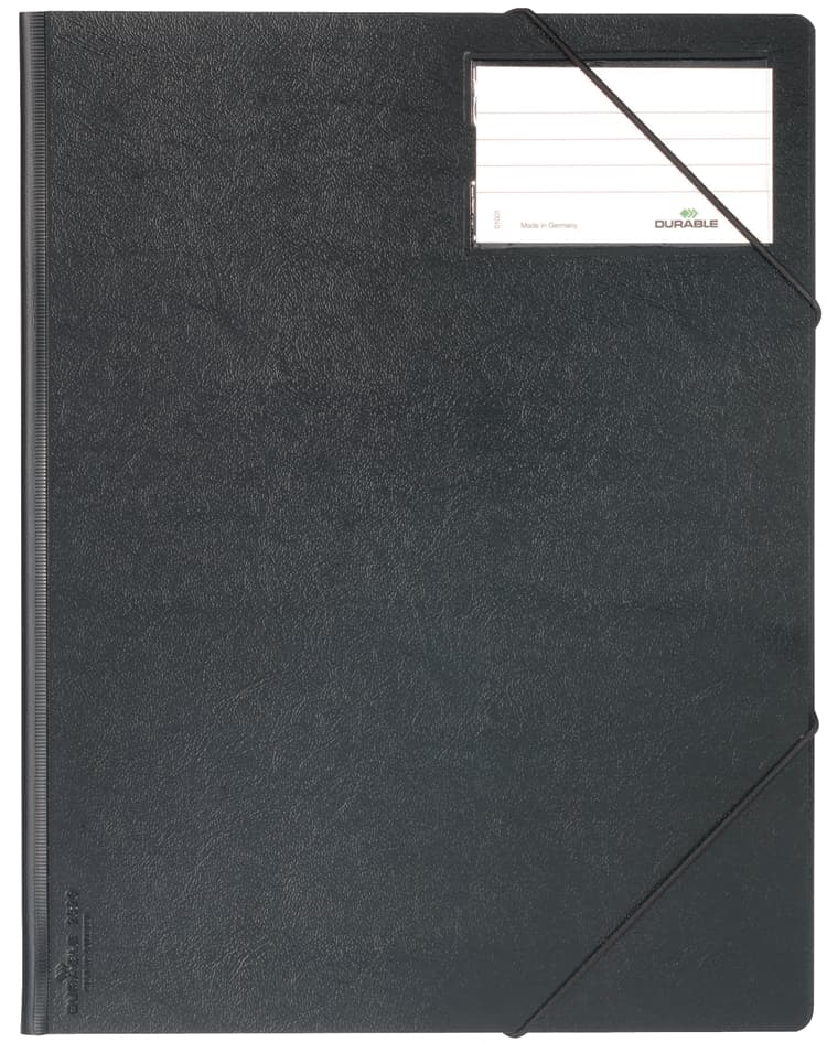 Durable Eckspanner Premium, Din A4, Hartfolie, Schwarz