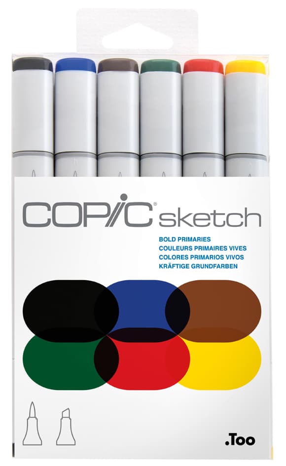 Copic Marker Sketch, 6er Set , Bold Primaries,