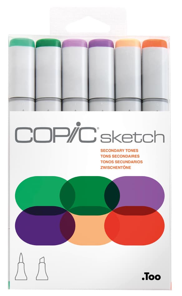 Copic Marker Sketch, 6er Set , Secondary Tones,