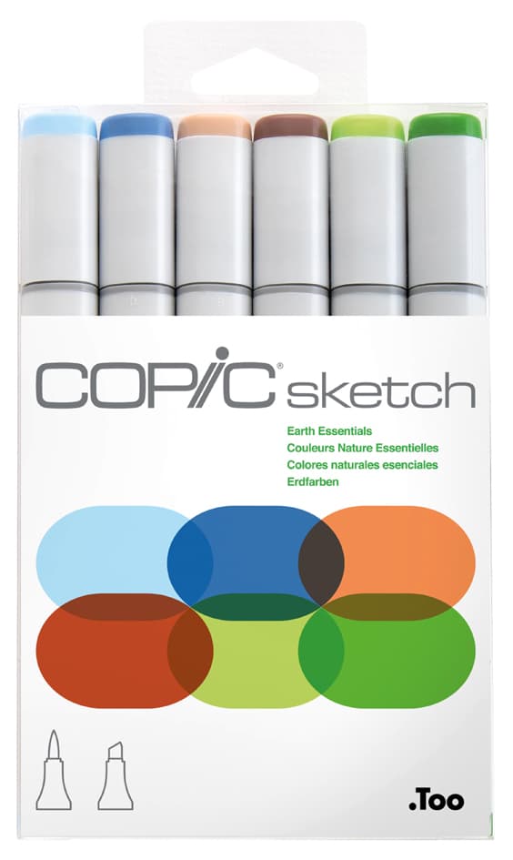 Copic Marker Sketch, 6er Set , Earth Essentials,