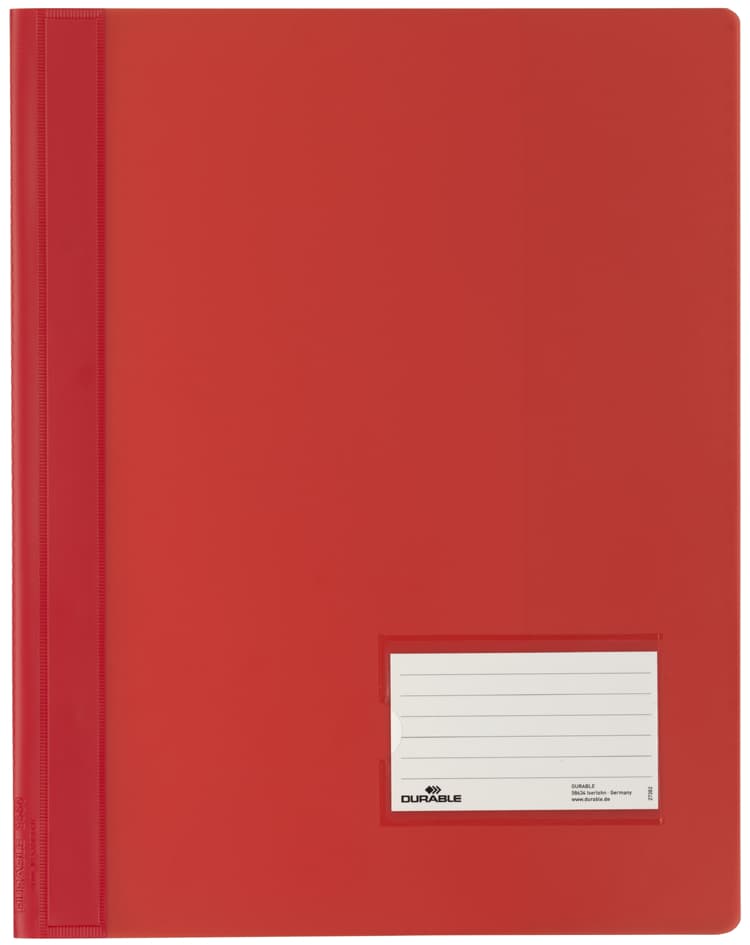 Durable Schnellhefter Duralux, Din A4, Rot-Transluzent