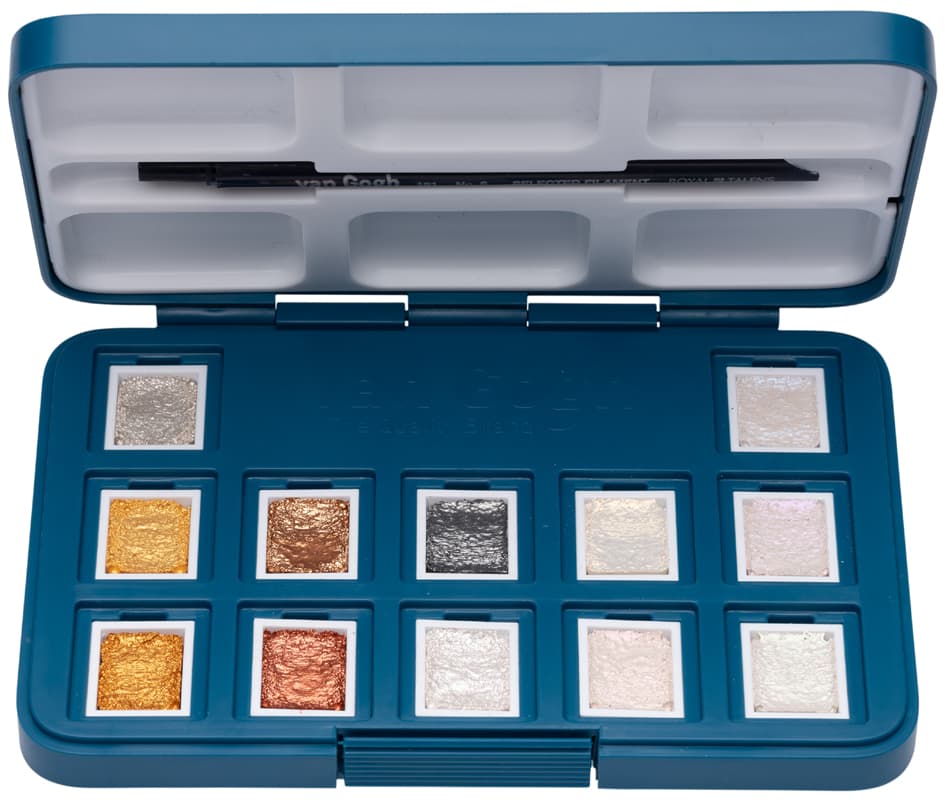 Royal Talens Aquarellfarbe Van Gogh, 12er Box, Metallic-