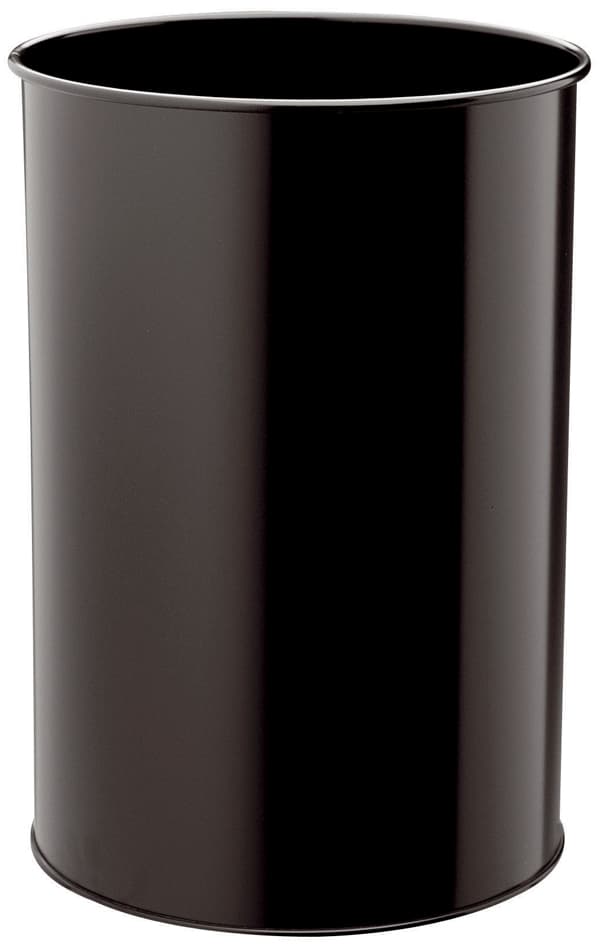 Durable Papierkorb Metall, Rund, 30 Liter, Schwarz