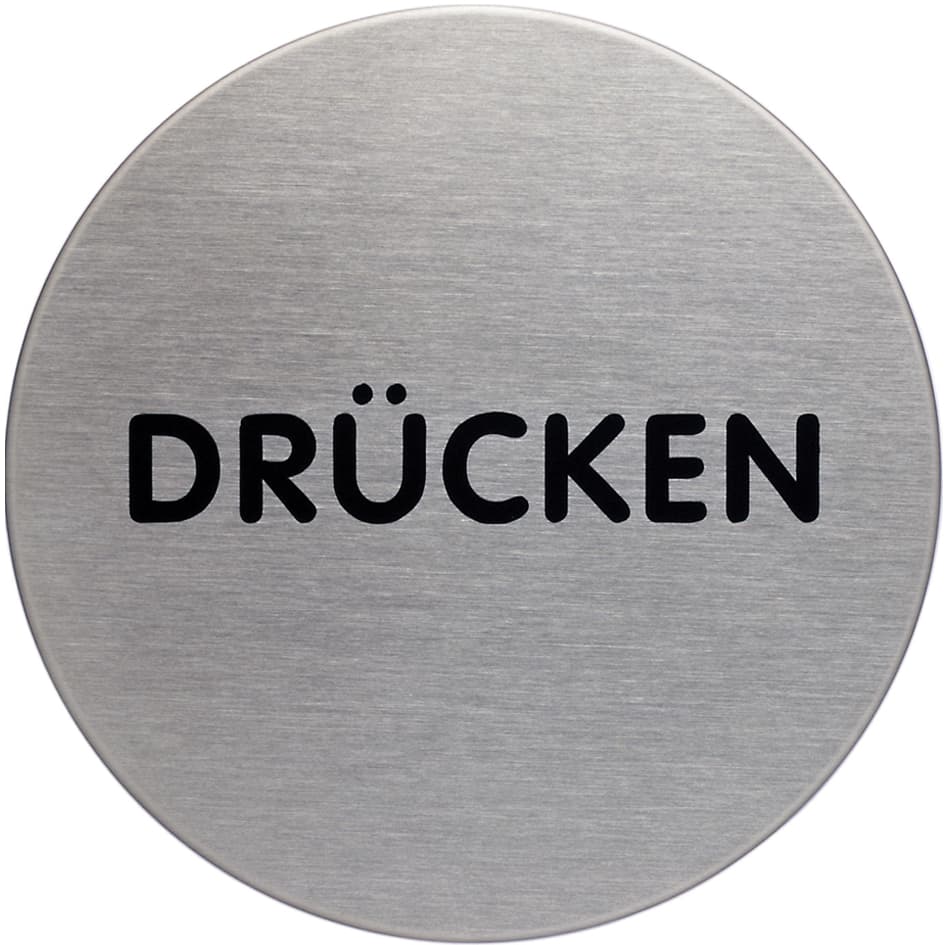 Durable Piktogramm , Drücken, , Durchmesser: 65 Mm, Silber