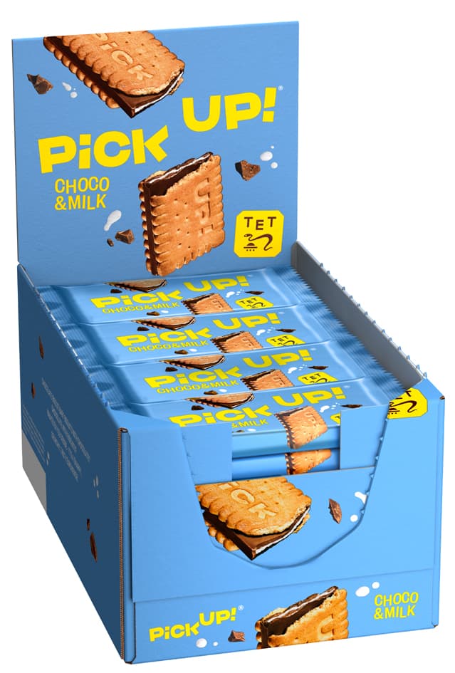 Pick Up! Keksriegel , Choco & Milch, , Display