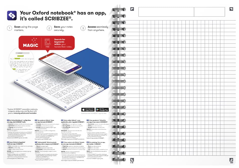 Oxford Spiralbuch , Essentials, , Din A5, Liniert, 90 Blatt