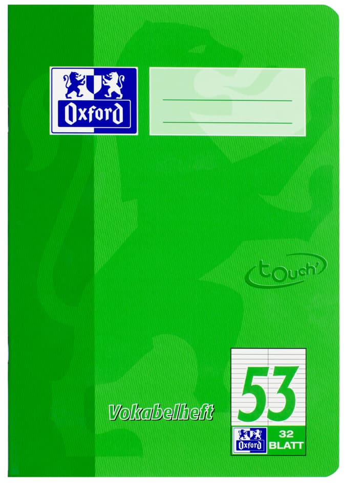 Oxford Vokabelheft , Touch, , Din A5, 2 Spalten, Grün