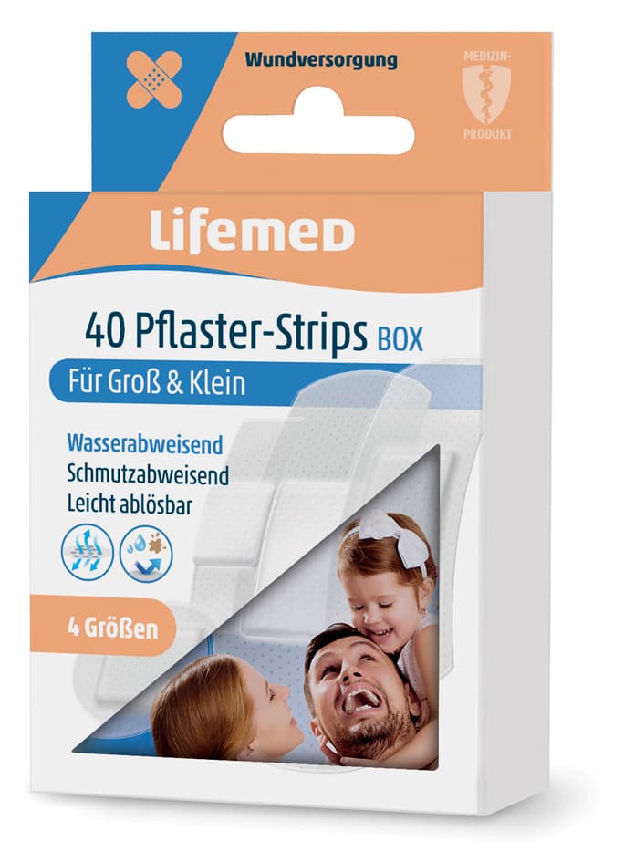 Lifemed Pflaster-Strips , Allround, , Halbtransparent, 40er
