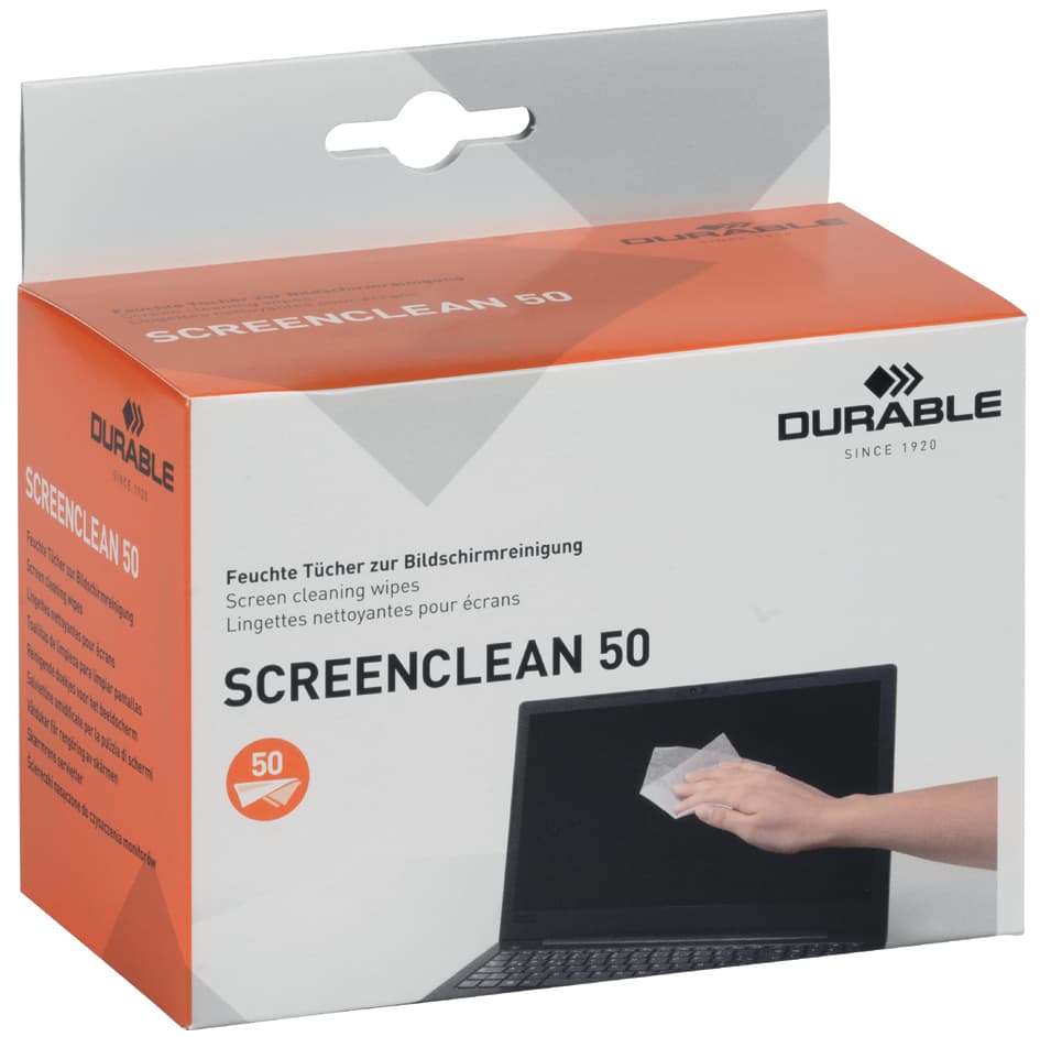 Durable Bildschirm-Reinigungstücher Screenclean 50