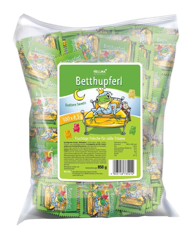 Hellma Fruchtgummi Betthupferl, Im Polybeutel