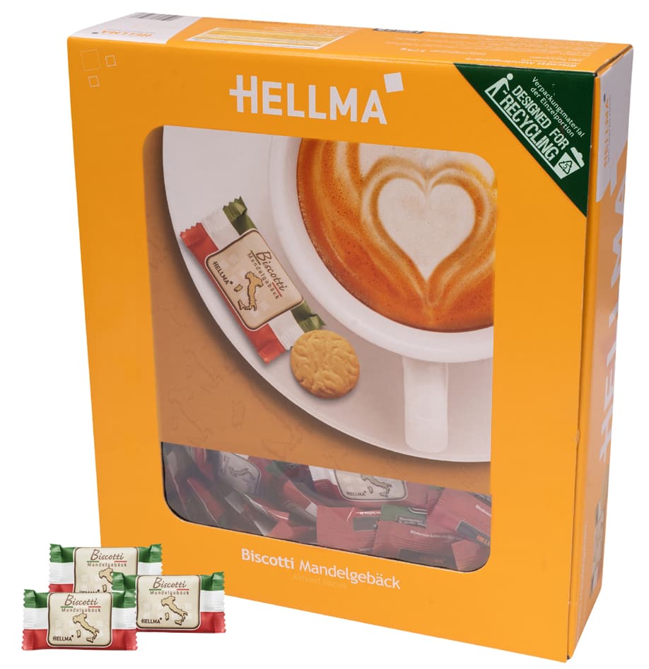 Hellma Mandelgebäck Biscotti, Im Karton