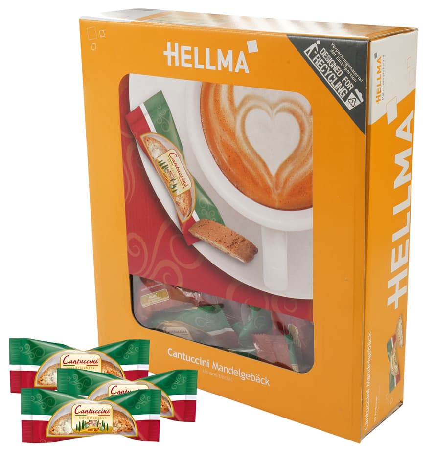 Hellma Mandelgebäck Cantuccini, Im Karton