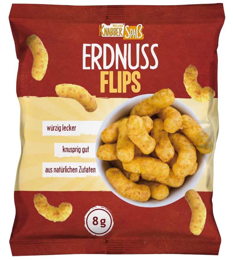Hellma Erdnussflips, Im Portionsbeutel À 8 G