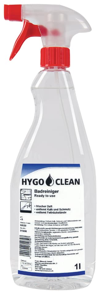 Hygoclean Badreiniger Ready To Use, 1 Liter Sprühflasche