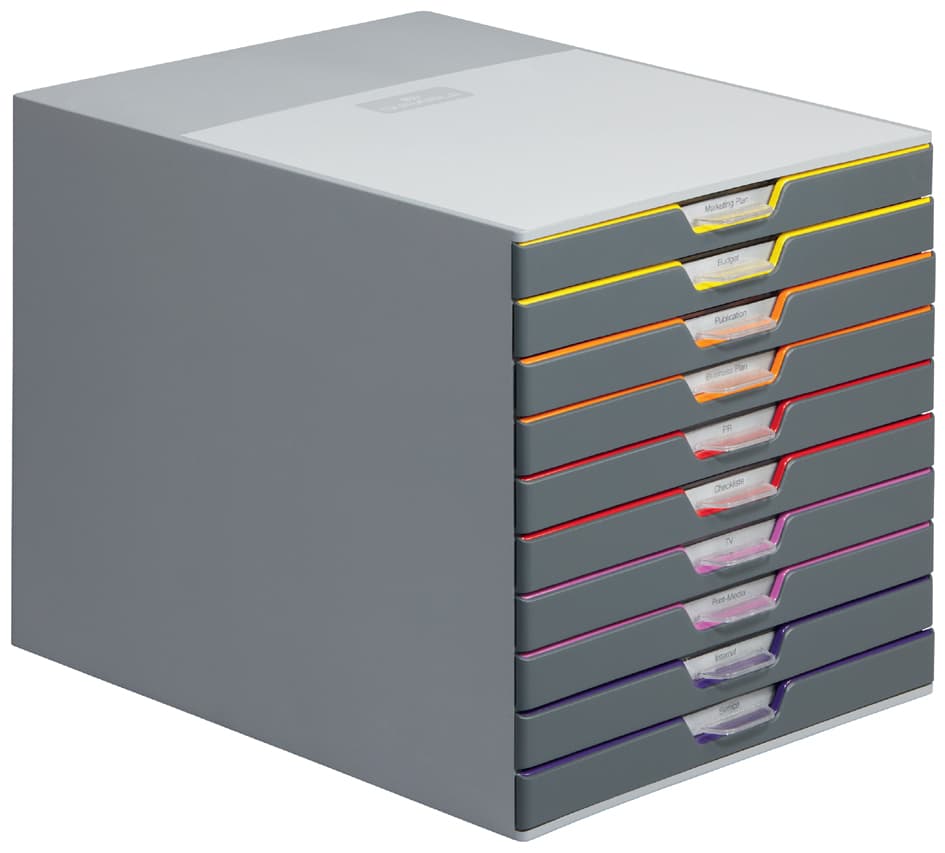 Durable Schubladenbox Varicolor 10, Mit 10 Schubladen