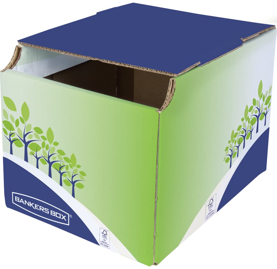 Fellowes Bankers Box Recycling-Behälter, Klein, Grün/Blau