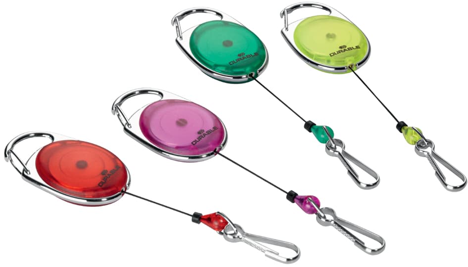 Durable Ausweishalter Mit Jojo, Oval, Gelb/Transparent