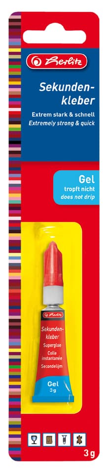 Herlitz Sekundenkleber Gel, 3 G, In Metalltube