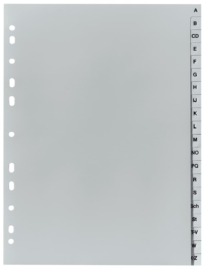 Herlitz Kunststoff-Register, A-Z, A4, 20-Teilig