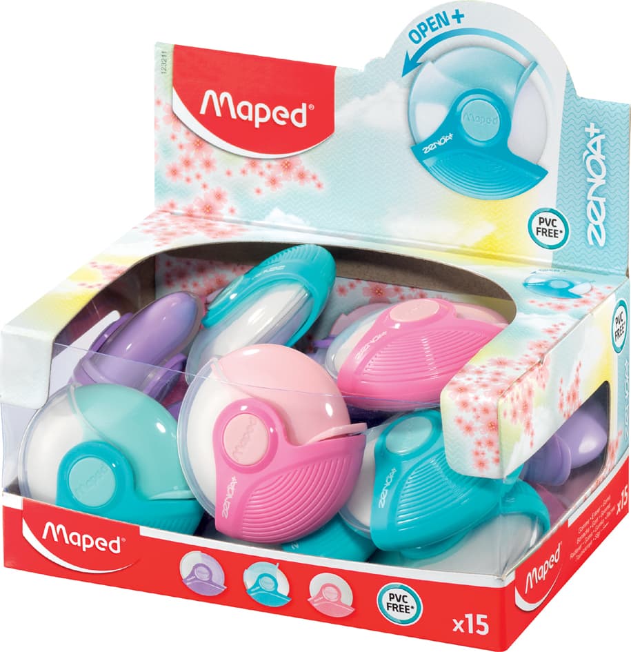 Maped Kunststoff-Radierer Zeona+, Weiß, 15er Display