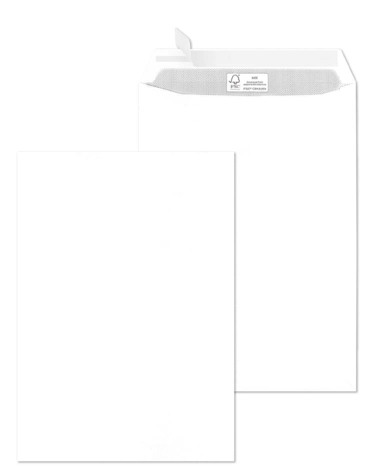 Mailmedia Versandtasche Offset Weiß, B4, Ohne Fenster