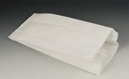 Papstar Seitenfaltenbeutel, 130 X 70 X 350 Mm, Weiß