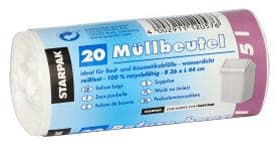 Starpak Mülleimerbeutel Ldpe, 30 Liter, Grau