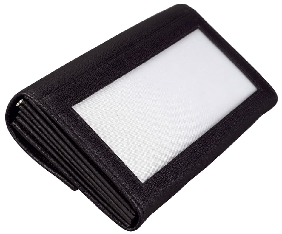 Alassio Kellnerbörse, Aus Leder, Schwarz