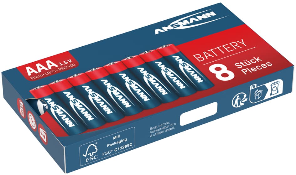 Ansmann Alkaline Batterie, Micro Aaa, 8er Pack