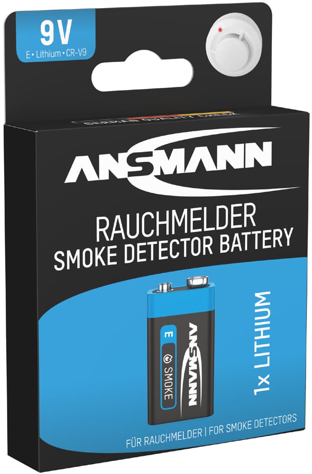 Ansmann 10-Jahres Lithium Batterie, E-Block (9v)