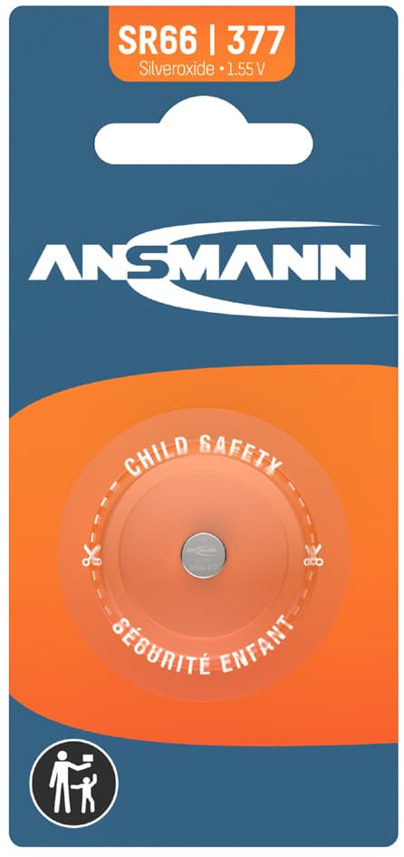 Ansmann Silber-Oxid Uhrenzelle, Sr626 (Sr66), 1,55 Volt