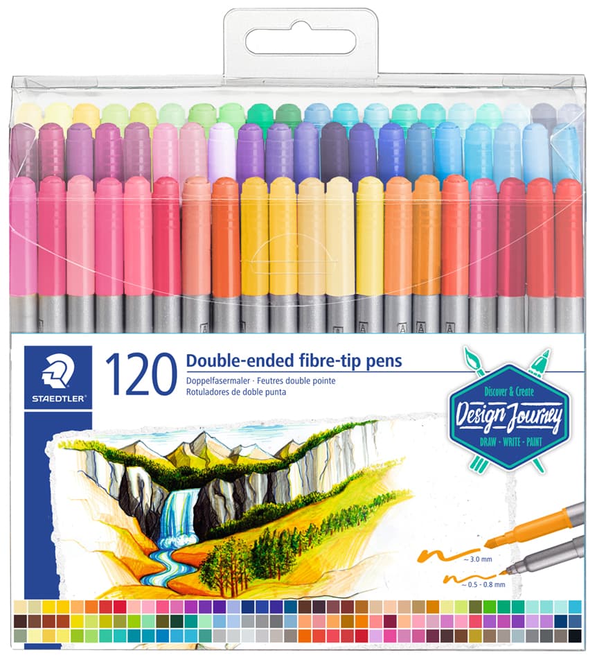 Staedtler Doppel-Fasermaler Design Journey, 120er Etui
