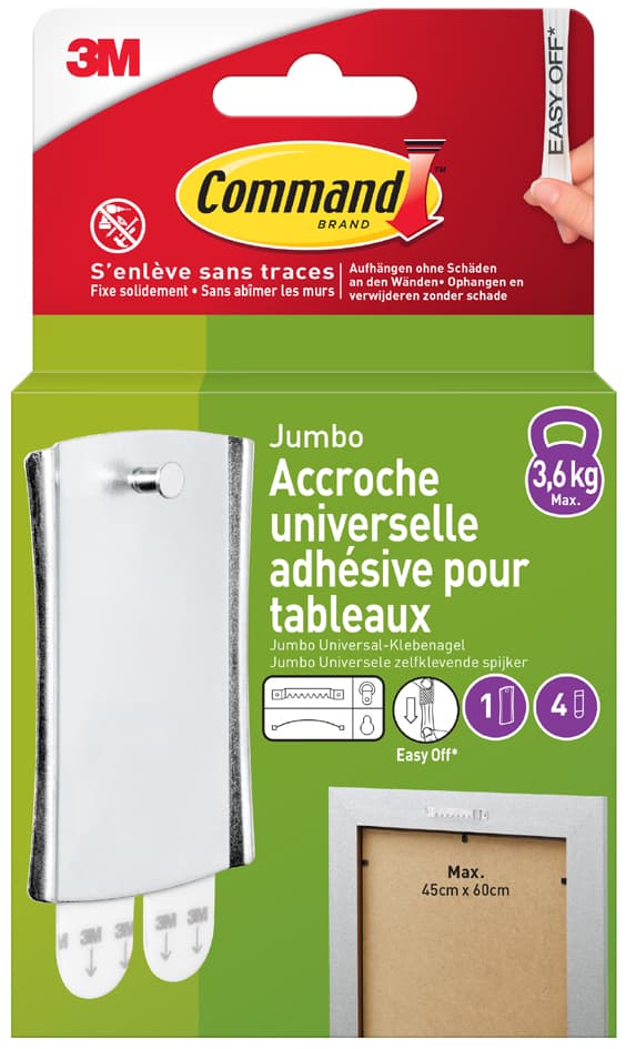 3m Command Universal Klebenagel Xl, Silber