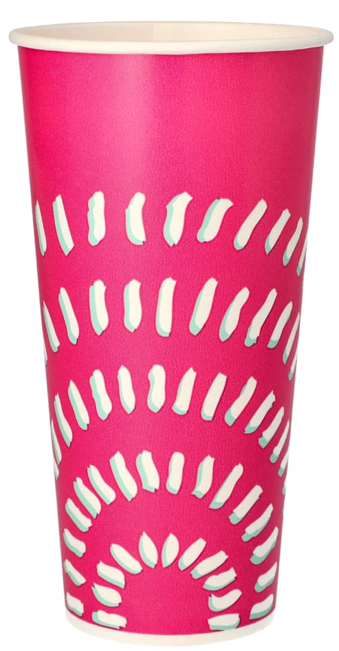 Starpak Papp-Trinkbecher, 0,5 L, Pink, 50er