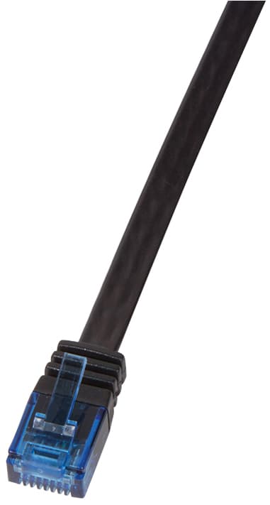 Logilink U/Utp Flach-Patchkabel, Kat. 5e, 15,0 M, Schwarz