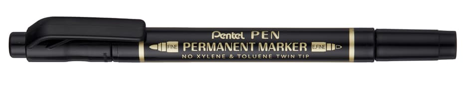 Pentel Permanent-Marker Pen, Doppelspitze, Schwarz