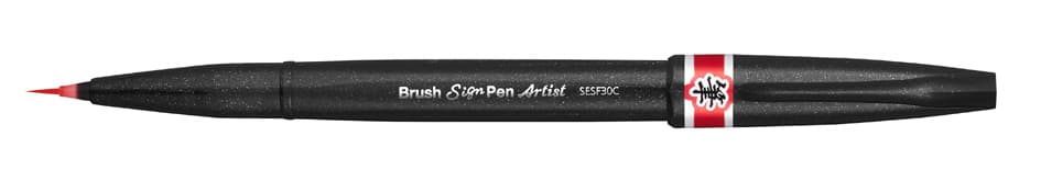 Pentelarts Pinselstift Sign Pen Artist, Rot
