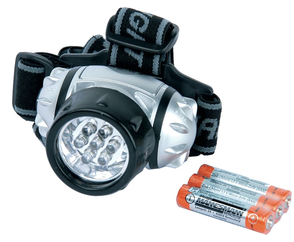 Brüder Mannesmann Led-Stirnlampe, Schwenkbar, Mit 7 Leds