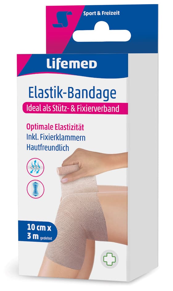 Lifemed Elastik-Bandage, Hautfarben, 100 Mm X 3,0 M