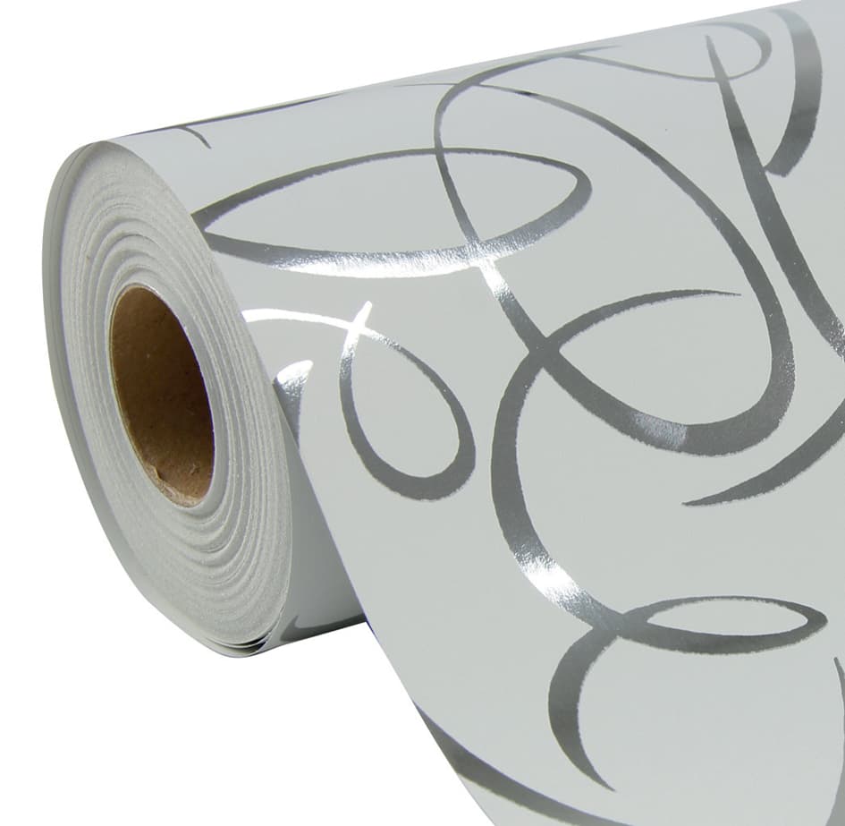 Clairefontaine Geschenkpapier , Arabesque Silber, , Secare-